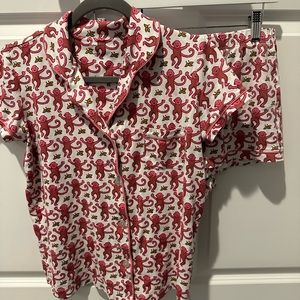 Roller Rabbit  monkey pajama short set.